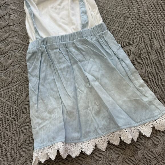 NWT Harper Liz Boutique Chambray Pinnie With Eyelet Tank ~ 120 - Picture 10 of 10